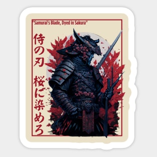 The Samurai's Blade , Japanese typography, Design Sticker